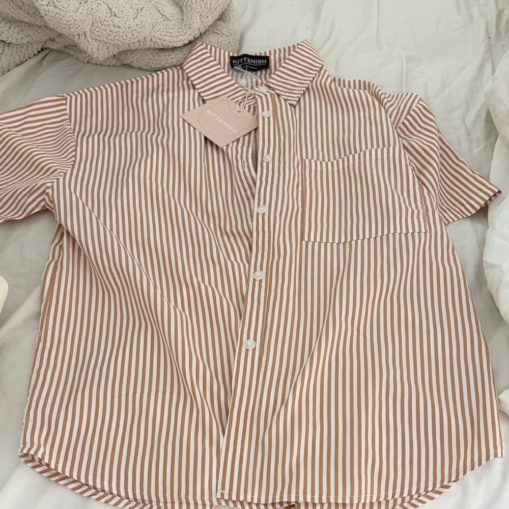 Kittenish NWT Striped Button-Up Shirt XS